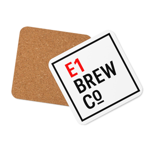 E1 Brew Co Cork-back coaster