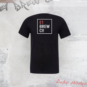 E1 Brew Co. Scoop Neck T-Shirt in Black