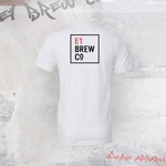 E1 Brew Co. Scoop Neck T-Shirt in White