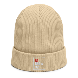 
            
                Load image into Gallery viewer, E1 Brew Co Organic ribbed beanie
            
        